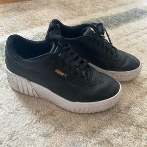 Women’s Puma Cali Wedge Sneaker Size 8 -Black